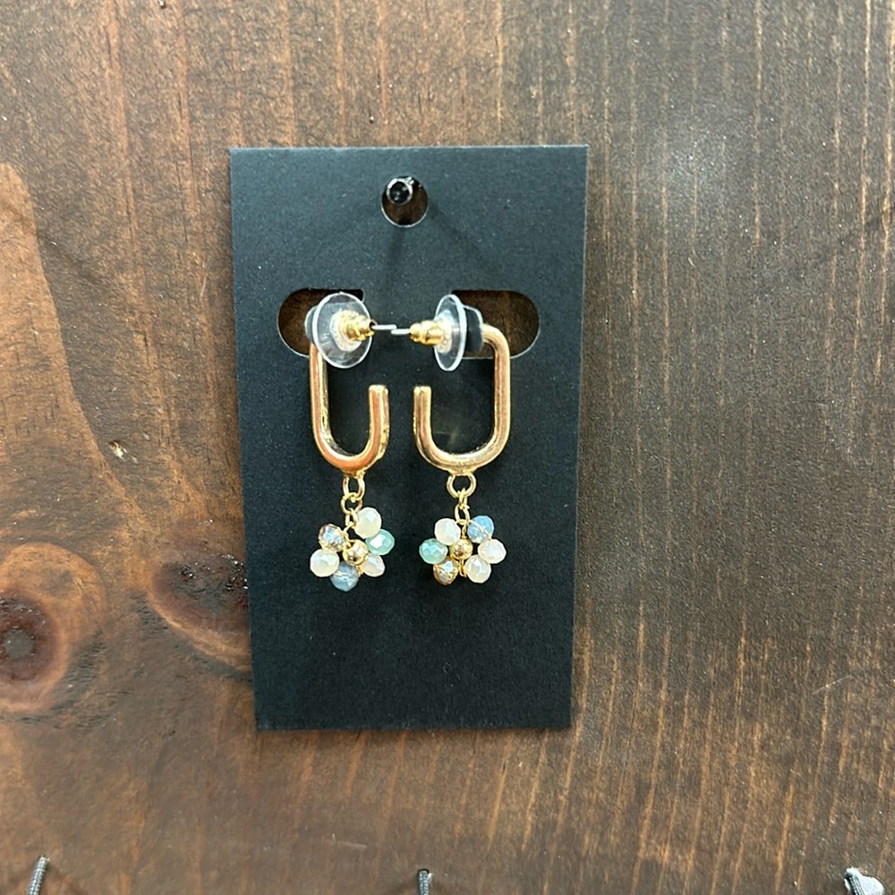 Multi Color Floral Earrings - NEW